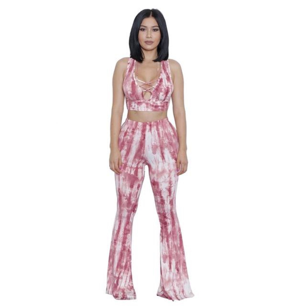 Tie Dye Plus Size Two piece set